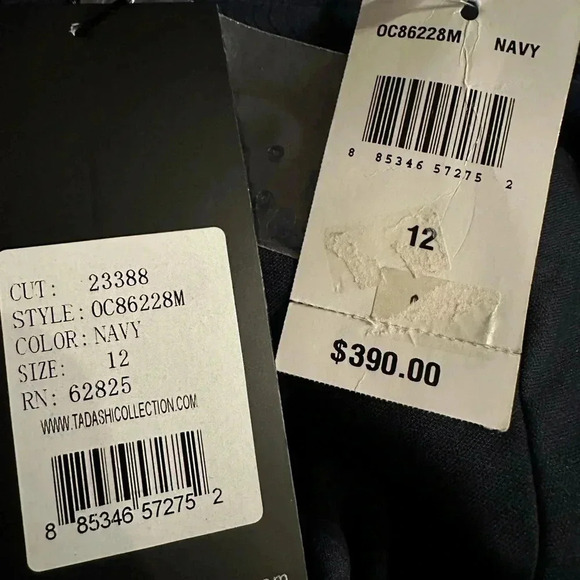 Tadashi shoji Navy sequined details dress size 8 - Picture 11 of 13